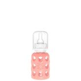 Lifefactory 4 - Ounce Glass Baby Bottle with Stage 1 Nipple, Stopper and Cap - ANB Baby